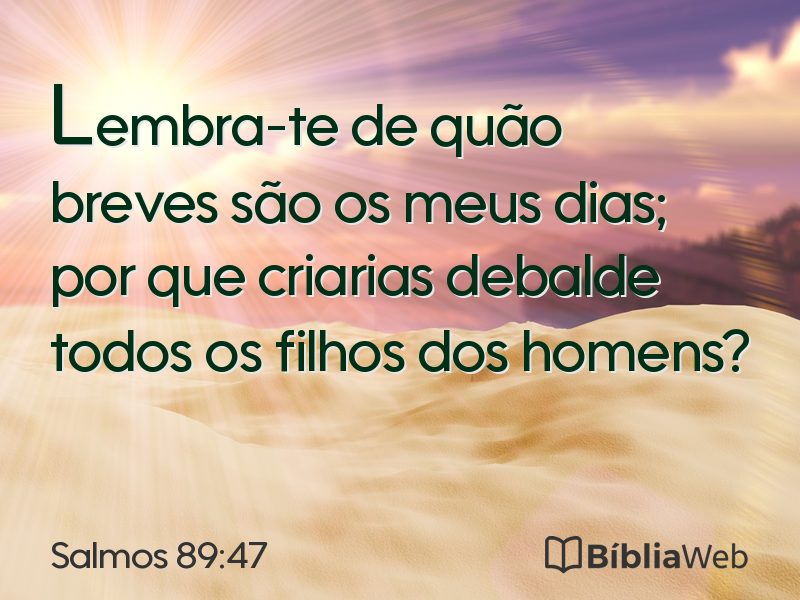 Salmos 89:47 em imagem para compartilhar