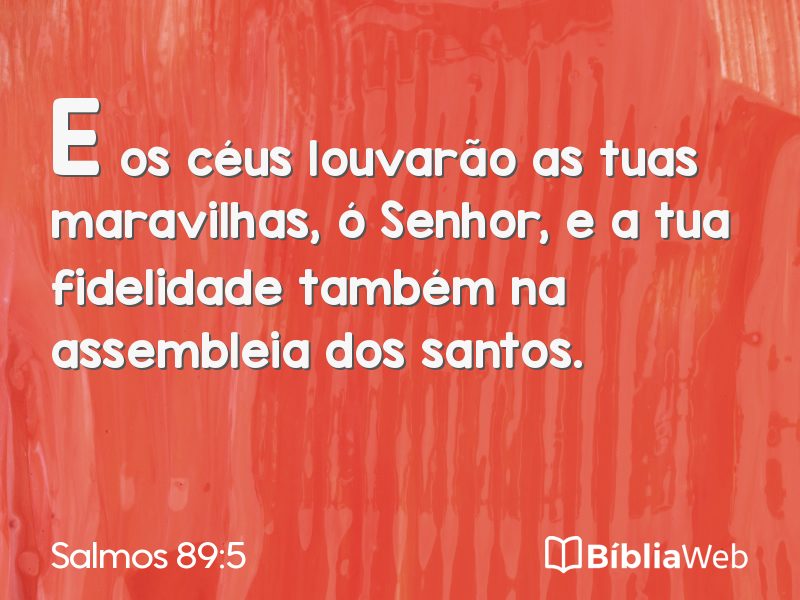 Salmos 89:5 em imagem para compartilhar