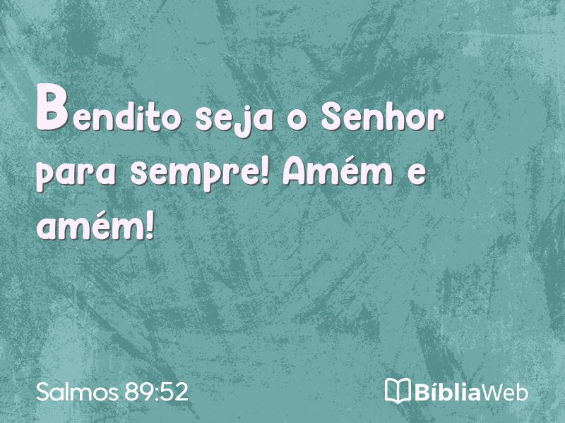 Salmos 89:52 em imagem para compartilhar