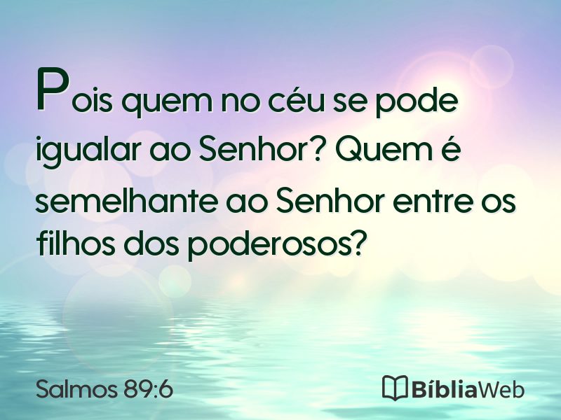 Salmos 89:6 em imagem para compartilhar