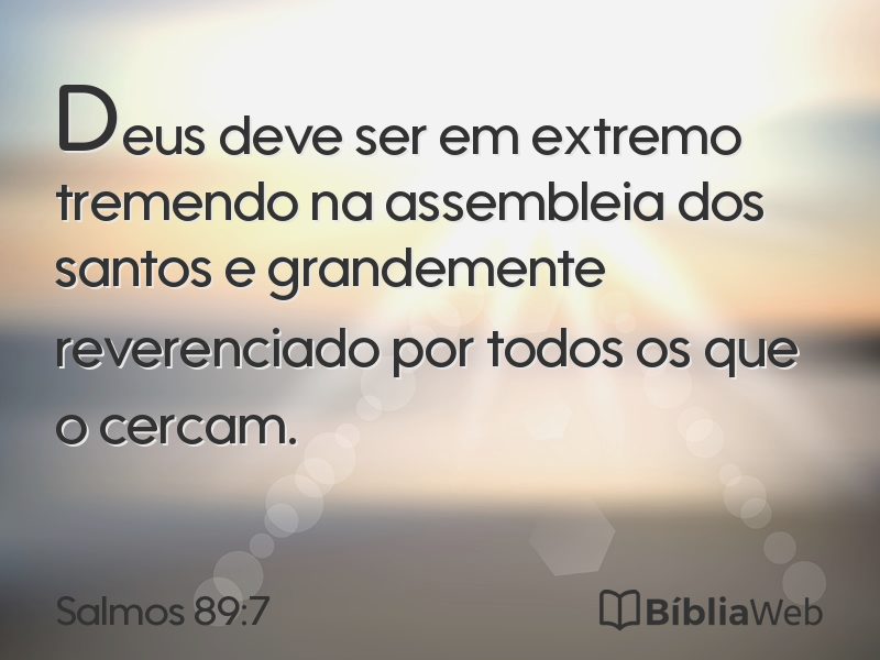 Salmos 89:7 em imagem para compartilhar