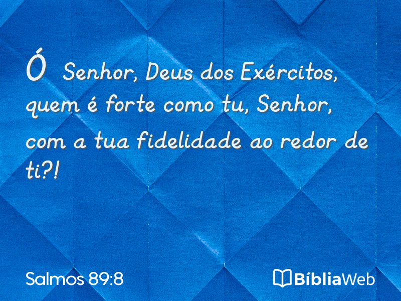 Salmos 89:8 em imagem para compartilhar