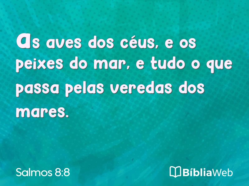 Salmos 8:8 em imagem para compartilhar