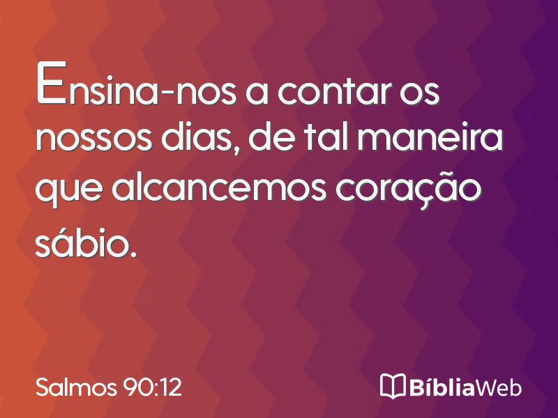 Salmos 90:12 em imagem para compartilhar