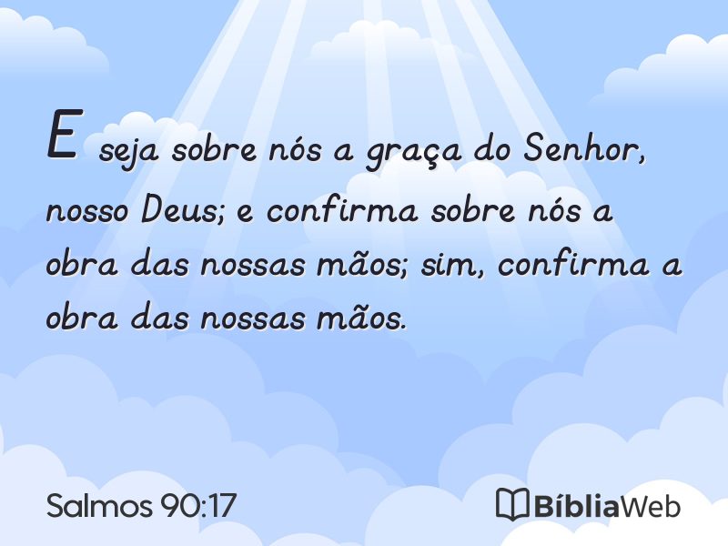 Salmos 90:17 em imagem para compartilhar