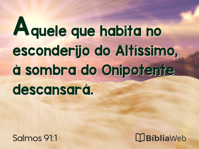 Salmos 91:1 em imagem para compartilhar
