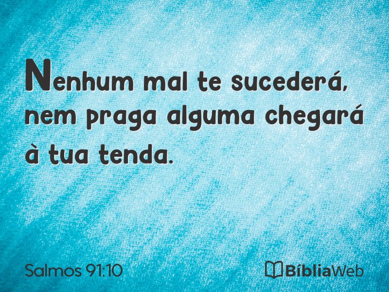 Salmos 91:10 em imagem para compartilhar