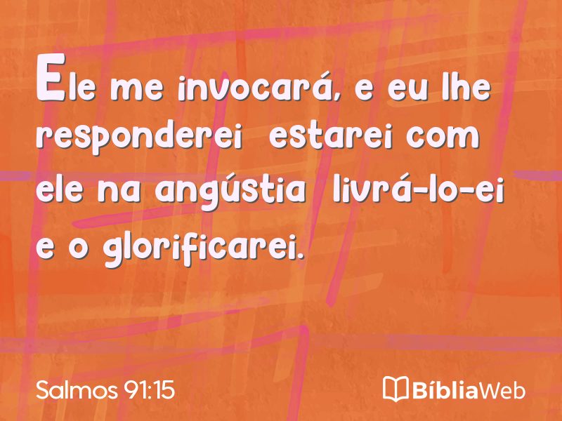 Salmos 91:15 em imagem para compartilhar
