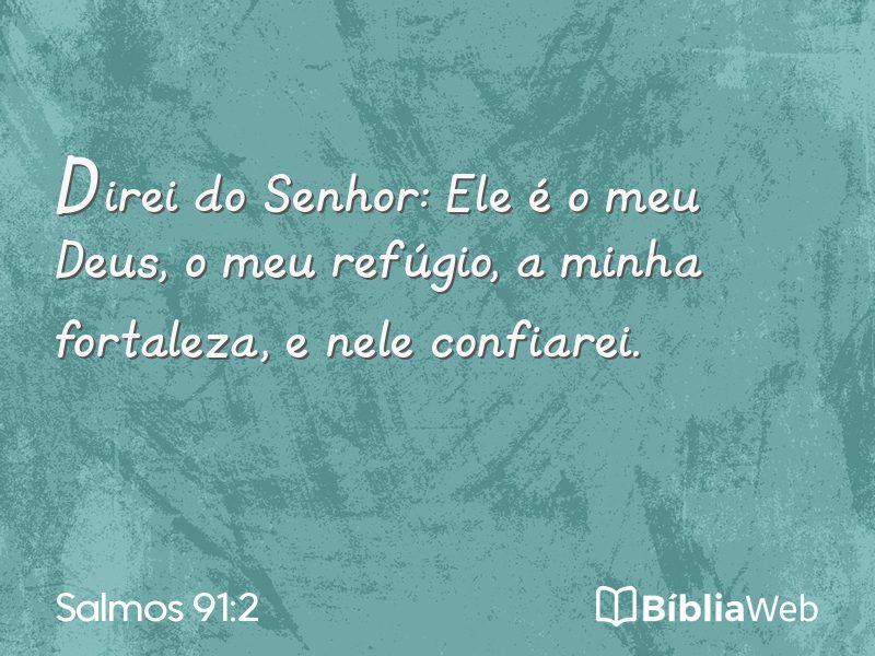 Salmos 91:2 em imagem para compartilhar