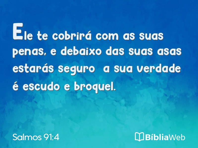 Salmos 91:4 em imagem para compartilhar