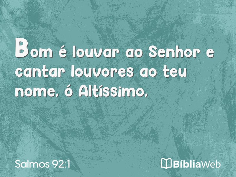 Salmos 92:1 em imagem para compartilhar
