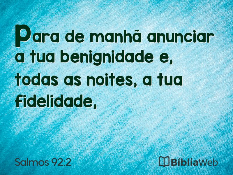 Salmos 92:2 em imagem para compartilhar