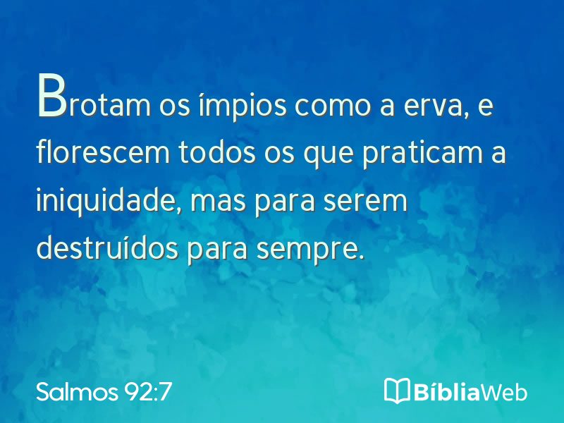 Salmos 92:7 em imagem para compartilhar