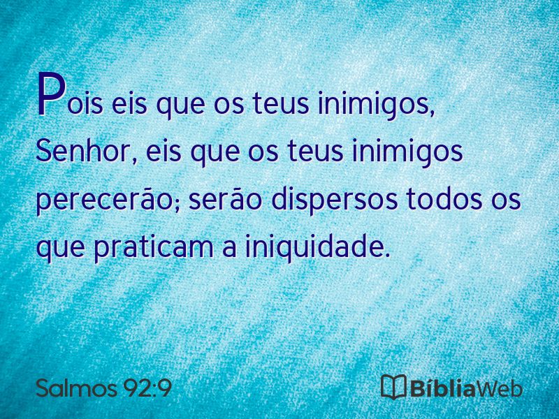 Salmos 92:9 em imagem para compartilhar