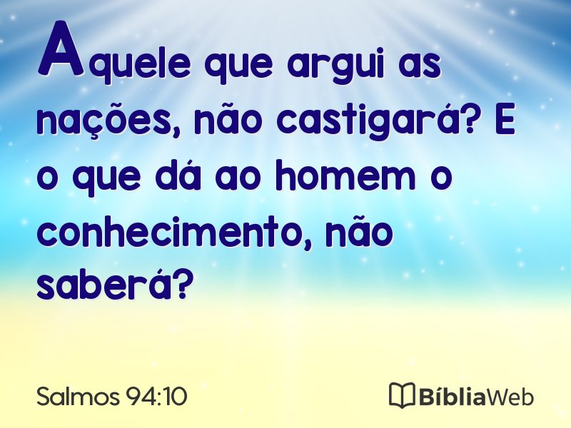 Salmos 94:10 em imagem para compartilhar