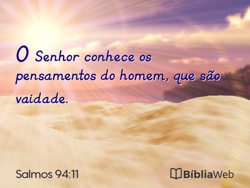 Salmos 94:11 em imagem para compartilhar