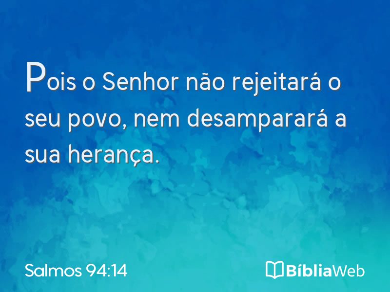Salmos 94:14 em imagem para compartilhar