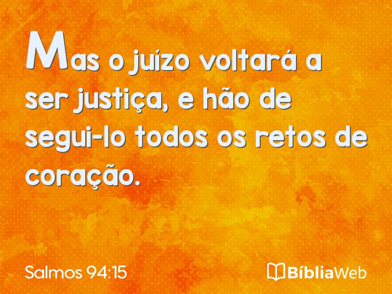 Salmos 94:15 em imagem para compartilhar