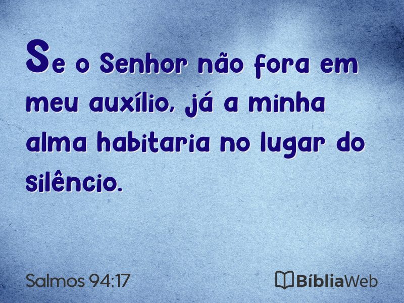 Salmos 94:17 em imagem para compartilhar