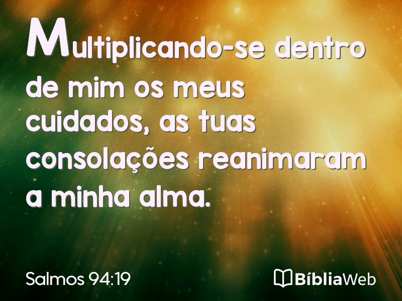 Salmos 94:19 em imagem para compartilhar