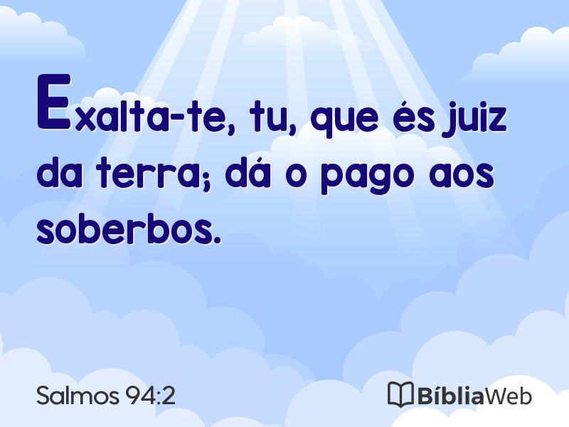 Salmos 94:2 em imagem para compartilhar