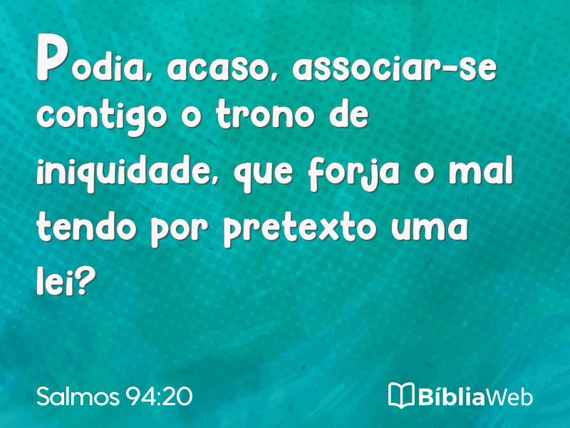 Salmos 94:20 em imagem para compartilhar
