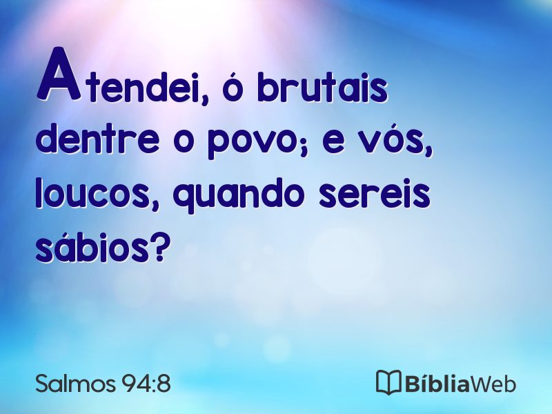 Salmos 94:8 em imagem para compartilhar