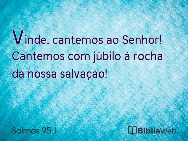 Salmos 95:1 em imagem para compartilhar