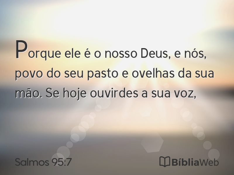 Salmos 95:7 em imagem para compartilhar