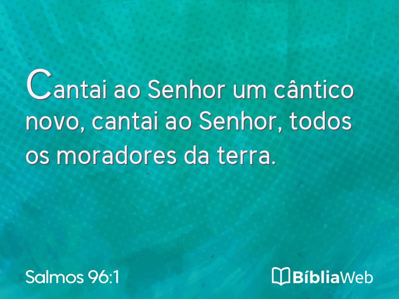 Salmos 96:1 em imagem para compartilhar