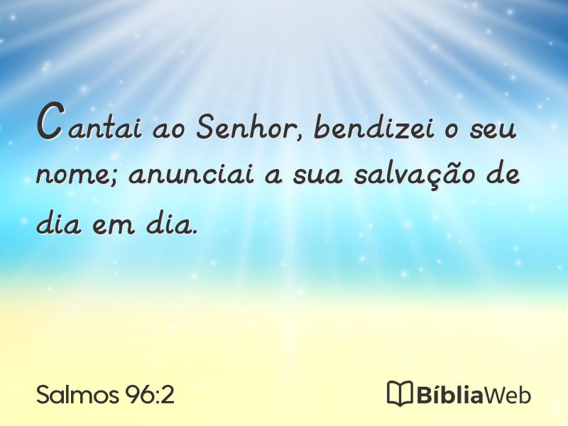 Salmos 96:2 em imagem para compartilhar