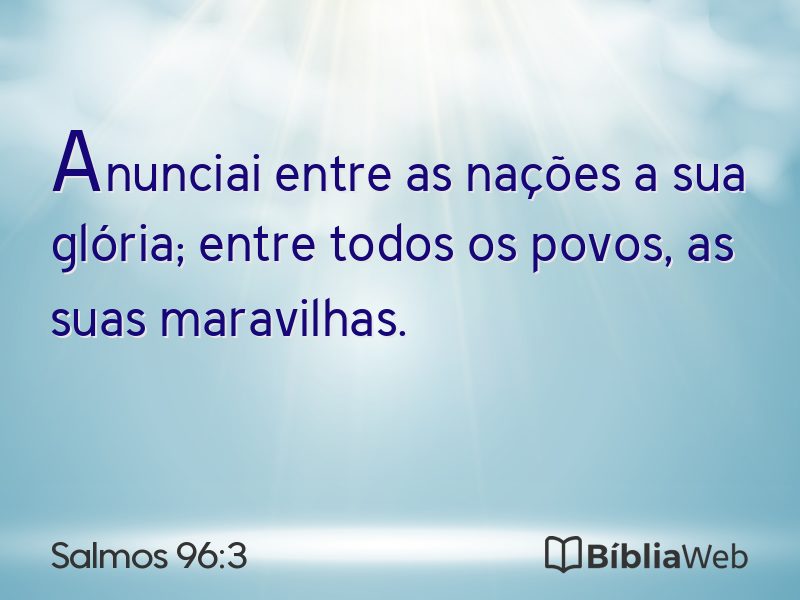 Salmos 96:3 em imagem para compartilhar