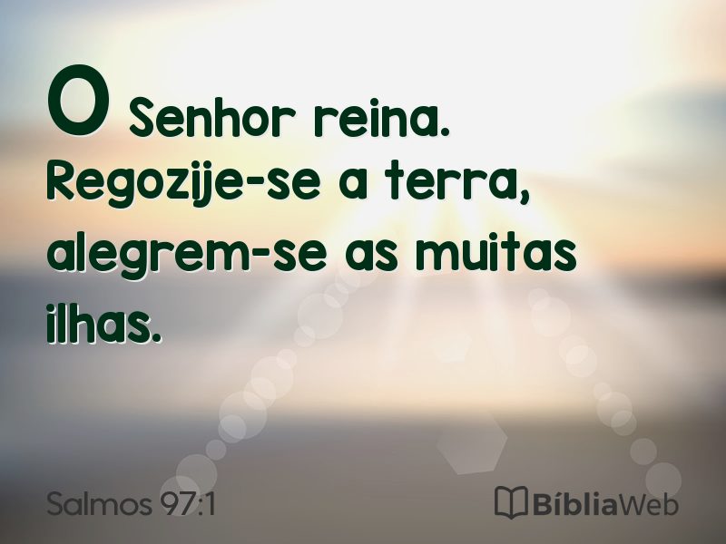 Salmos 97:1 em imagem para compartilhar