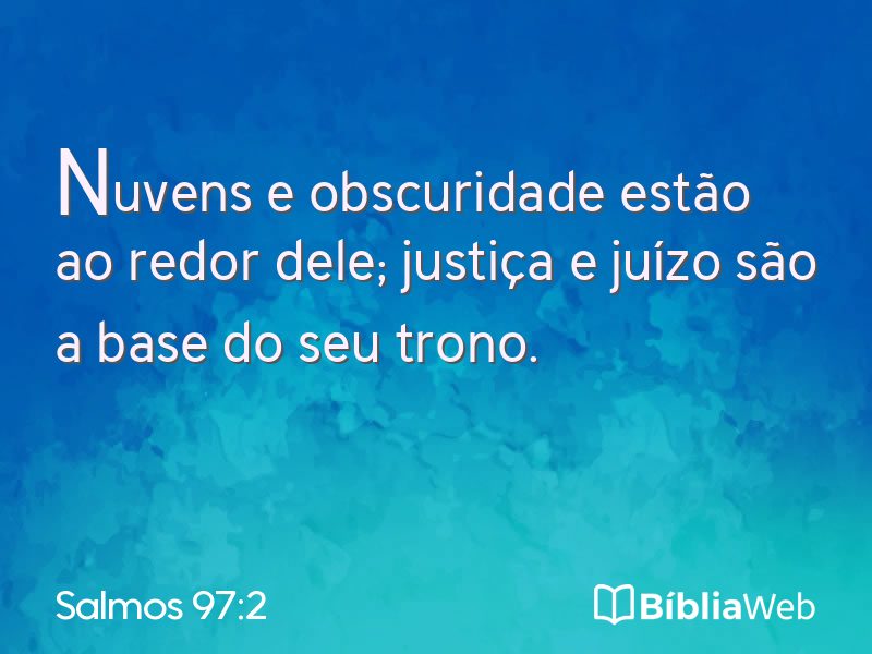 Salmos 97:2 em imagem para compartilhar