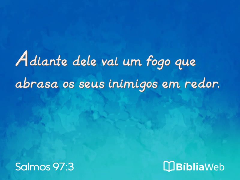 Salmos 97:3 em imagem para compartilhar