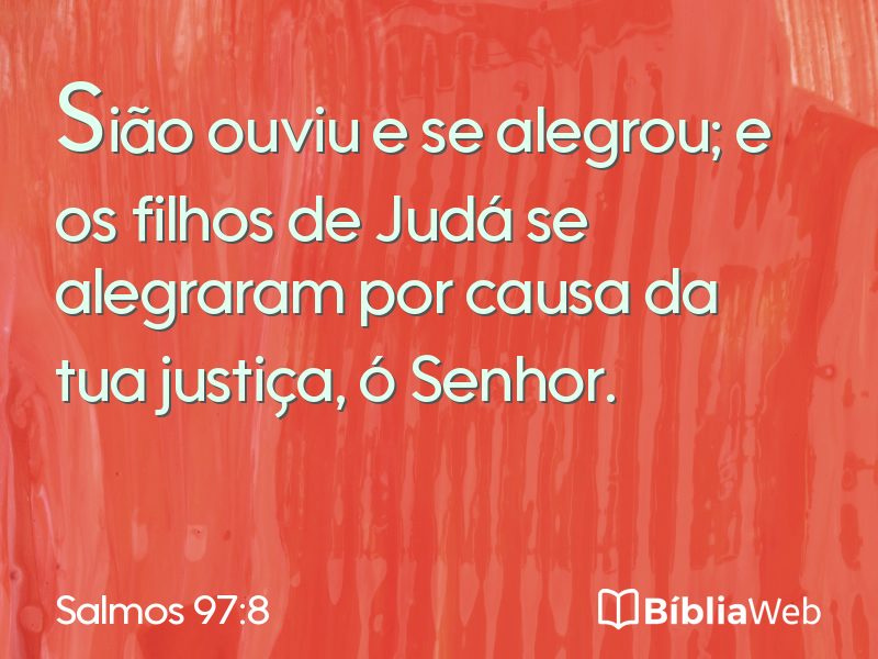 Salmos 97:8 em imagem para compartilhar