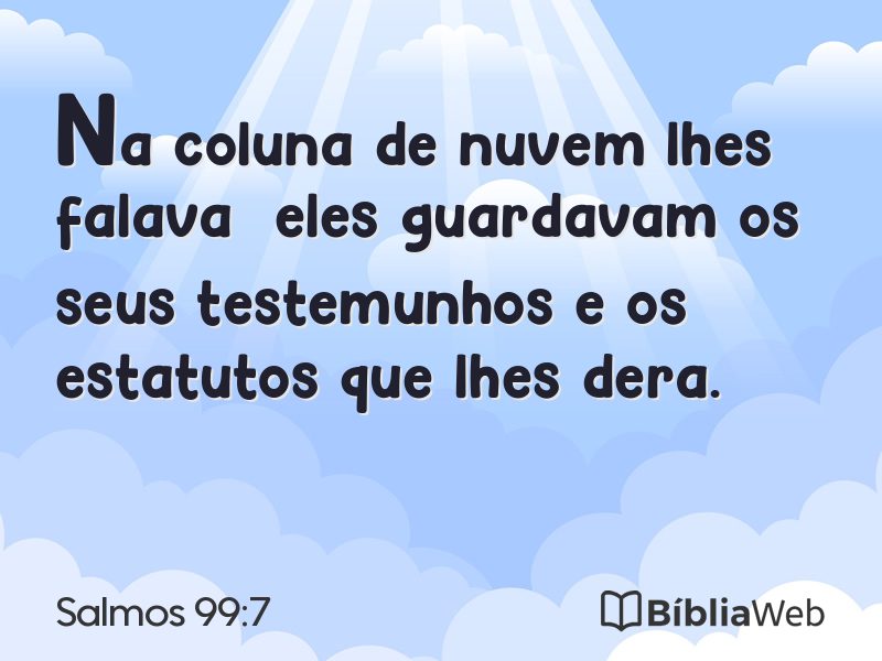 Salmos 99:7 em imagem para compartilhar