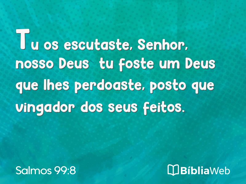 Salmos 99:8 em imagem para compartilhar