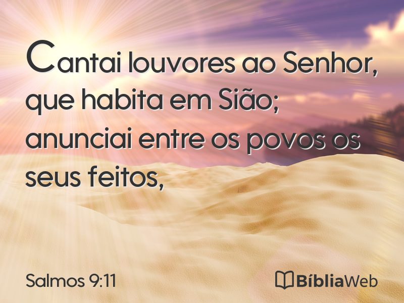 Salmos 9:11 em imagem para compartilhar