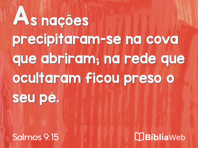 Salmos 9:15 em imagem para compartilhar