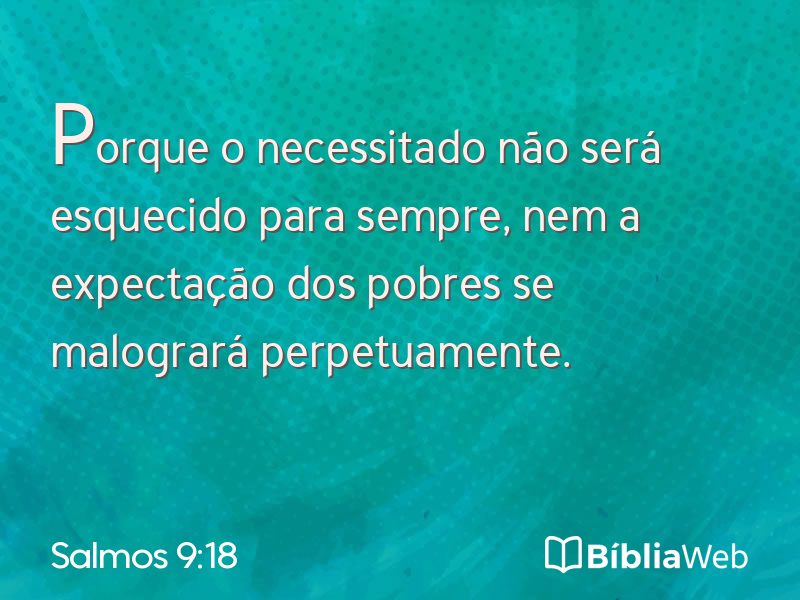 Salmos 9:18 em imagem para compartilhar