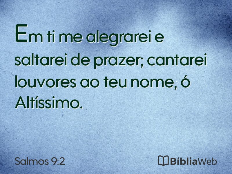 Salmos 9:2 em imagem para compartilhar