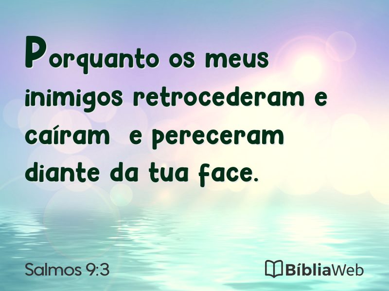 Salmos 9:3 em imagem para compartilhar