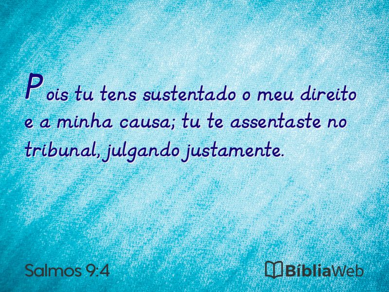 Salmos 9:4 em imagem para compartilhar