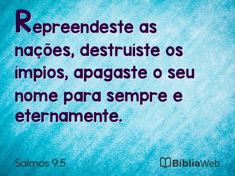 Salmos 9:5 em imagem para compartilhar