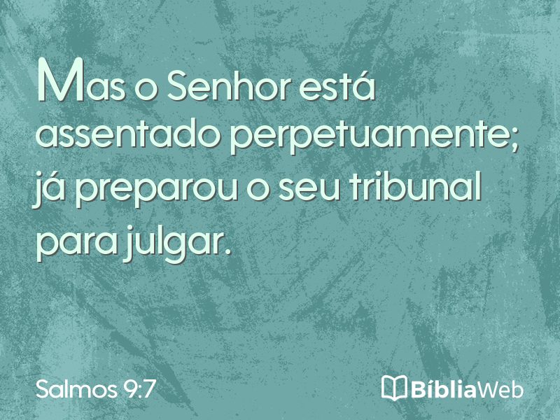 Salmos 9:7 em imagem para compartilhar