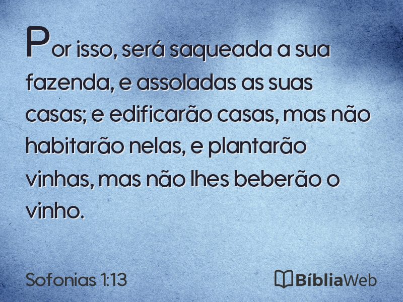 Sofonias 1:13 em imagem para compartilhar