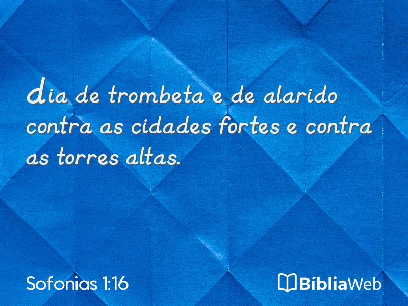 Sofonias 1:16 em imagem para compartilhar