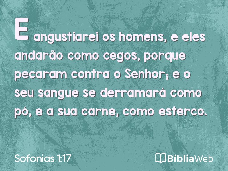 Sofonias 1:17 em imagem para compartilhar