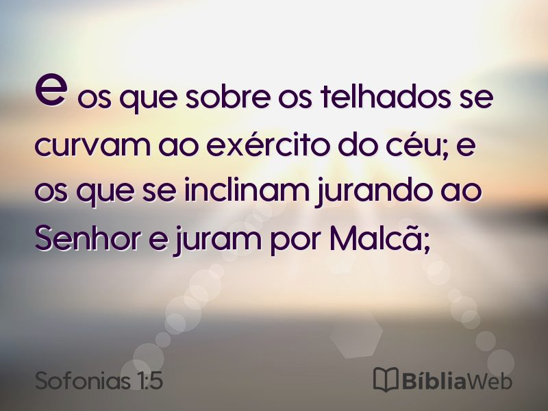 Sofonias 1:5 em imagem para compartilhar